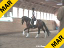 Christoph Hess<br>
Assisting<br>
Danielle Gavrilok<br>
High Life K<br>
Hanoverian<br>
5 yrs old Gelding<br>
Training: FEI test<br>
Duration: 56 minutes